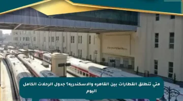 متى تنطلق القطارات بين القاهرة والإسكندرية؟ جدول الرحلات الكامل اليوم